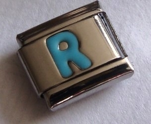 Letter R blauw